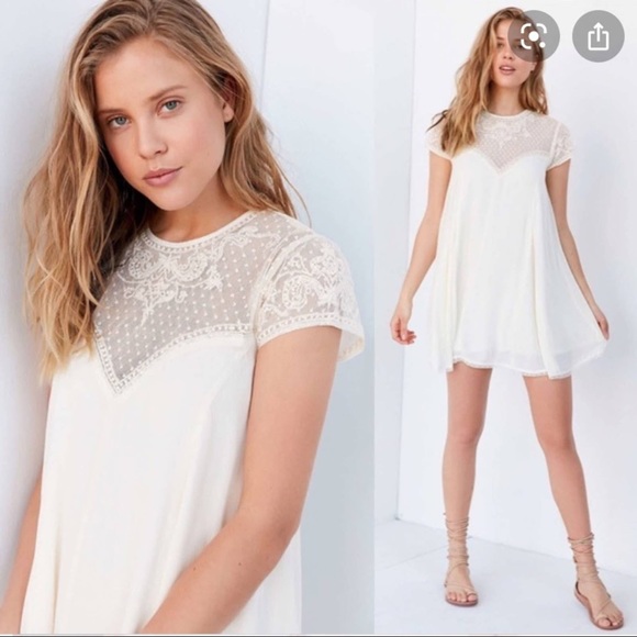 Urban Outfitters off-white mini open-back dress - Picture 1 of 16